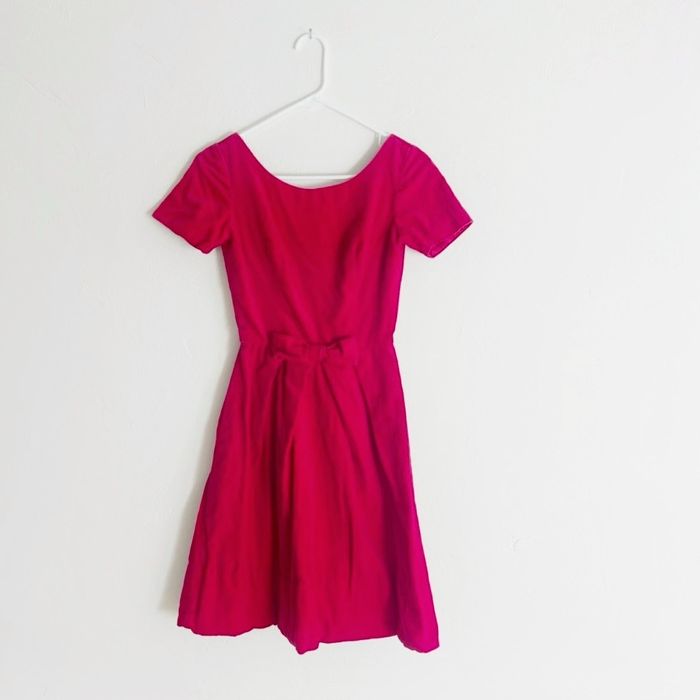 Vintage Red Velvet Dress 1950s 1960s Plush Prom Valentine Sadie Hawkins Dance